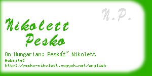 nikolett pesko business card